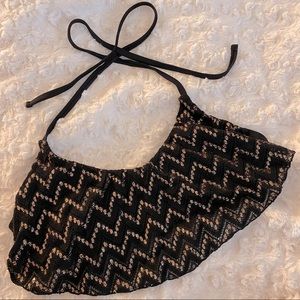 Gold mesh bathing suit top